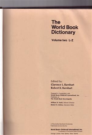 World Book Dictionary Vol2 L-Z
