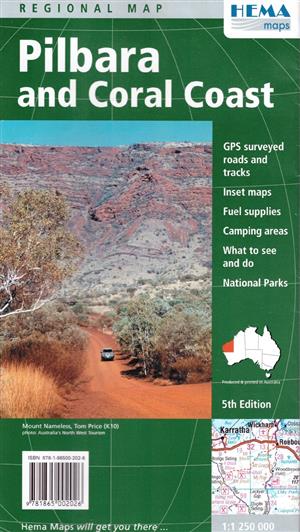 Pilbara and Coral Coast Map