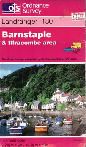 Barnstable and Ilfracombe Landranger 180 Map